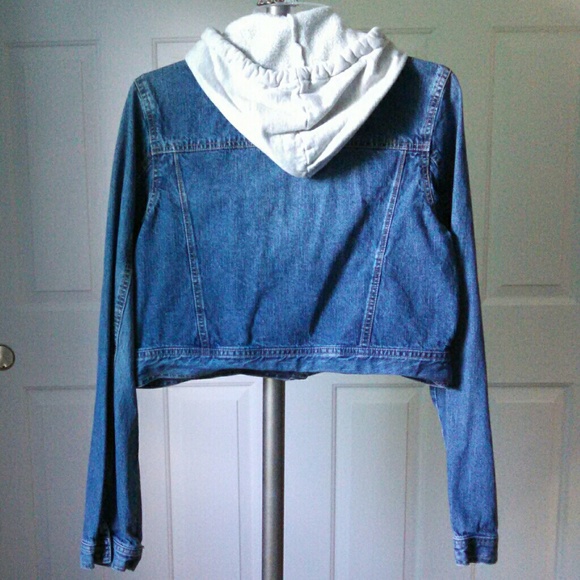 Women's Periscope Distressed Denim Hooded Jacket - Picture 2 of 4